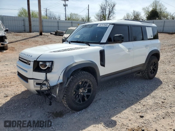 2021 Land Rover Defender S with VIN SALEJ7RX8M2039045, listed as a Copart auction lot 50757545 with 35,904 mi miles and Salvage title. Bid and sale history available at DreamBid. Image 1.