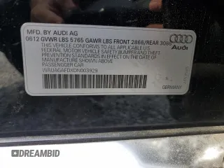 2013 Audi A8 3.0L с VIN WAUAGAFDXDN003929, выставлен на аукционе Copart как лот 44928465 с пробегом 186 921 миль миль и Списание • Salvage title. История ставок и продаж доступна на DreamBid. Изображение 13.