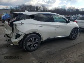 2020 Nissan Murano S with VIN 5N1AZ2AS9LN121232, listed as a Copart auction lot 47212645 with 53,828 mi miles and Salvage Title. Bid and sale history available at DreamBid. Image 3.