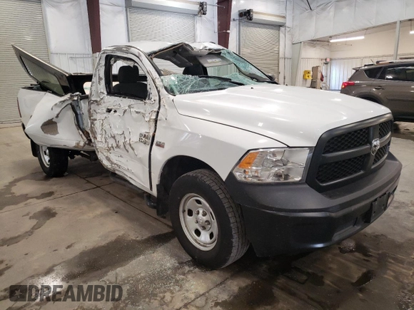 2016 Ram 1500 Tradesman with VIN 3C6JR7DT5GG228855, listed as a Copart auction lot 83428394 with 46,786 mi miles and Salvage title. Bid and sale history available at DreamBid. Image 4.