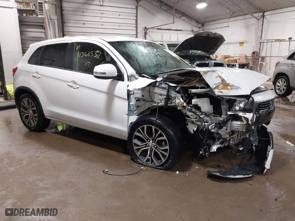 2017 Mitsubishi Outlander Sport ES 2.0 with VIN JA4AR3AU1HZ006680, listed as a IAAI auction lot 41366537 with 104,576 mi miles. Bid and sale history available at carsss.com. Image 1.