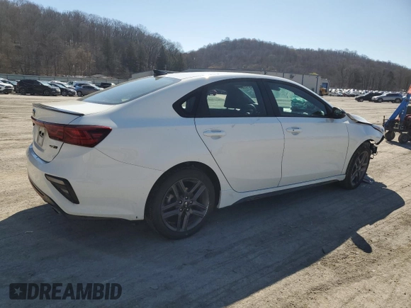 2021 Kia Forte GT-Line with VIN 3KPF34AD9ME278323, listed as a Copart auction lot 49535155 with 25,212 mi miles and Salvage Title. Bid and sale history available at carsss.com. Image 3.