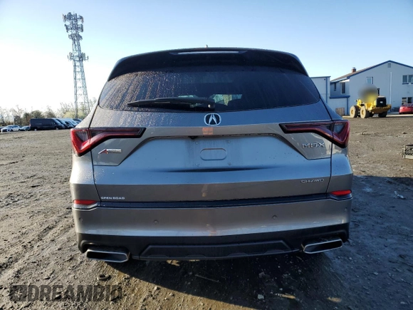 2022 Acura MDX w/A-Spec Package with VIN 5J8YE1H0XNL046182, listed as a Copart auction lot 52185995 with 34,758 mi miles and Salvage title. Bid and sale history available at DreamBid. Image 6.