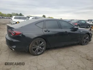 2022 Acura TLX w/A-Spec Package with VIN 19UUB5F51NA003892, listed as a Copart auction lot 53790725 with 52,986 mi miles and Salvage title. Bid and sale history available at DreamBid. Image 3.