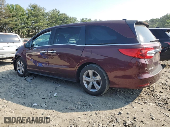 2019 Honda Odyssey EX-L z VIN 5FNRL6H77KB090836, wystawiony jako Copart lot #59514165 z przebiegiem Nie podano mil oraz Szkoda całkowita • Salvage title. Historia ofert i sprzedaży dostępna na DreamBid. Obrazek 2.