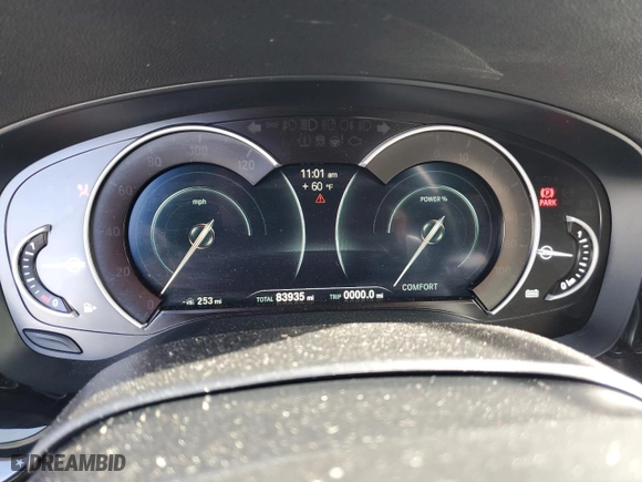 2019 BMW 5 Series 530e iPerformance with VIN WBAJA9C51KB389944, listed as a Copart auction lot 87080924 with 83,935 mi miles and Salvage Title. Bid and sale history available at carsss.com. Image 9.