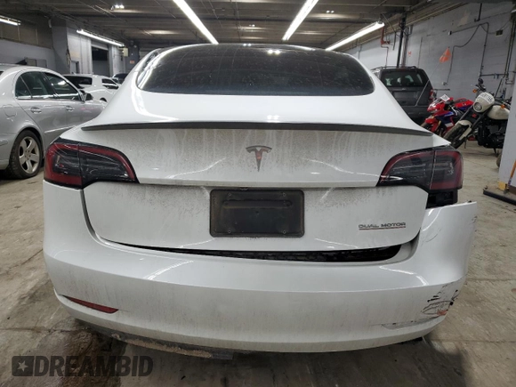 2023 Tesla Model 3 Performance with VIN 5YJ3E1EC1PF695933, listed as a Copart auction lot 47872315 with 19,379 mi miles and Salvage Title. Bid and sale history available at carsss.com. Image 6.