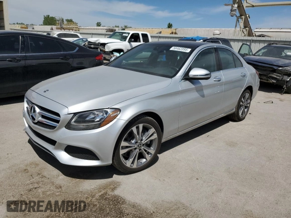2018 Mercedes-Benz C 300 with VIN WDDWF4KB1JR416379, listed as a Copart auction lot 56462095 with 51,947 mi miles and Salvage title. Bid and sale history available at DreamBid. Image 1.