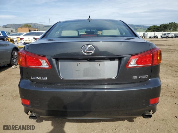 2009 Lexus IS 250 with VIN JTHBK262092089513, listed as a Copart auction lot 50037375 with 107,995 mi miles and Salvage Title. Bid and sale history available at carsss.com. Image 6.
