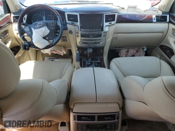 2015 Lexus LX 570 with VIN JTJHY7AX0F4172415, listed as a Copart auction lot 52651665 with 167,848 mi miles and Salvage Title. Bid and sale history available at DreamBid. Image 8.