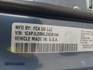 2020 Jeep Cherokee Limited с VIN 1C4PJLDB4LD638144, выставлен на аукционе IAAI как лот 42650099 с пробегом 98 678 миль миль и . История ставок и продаж доступна на DreamBid. Изображение 9.