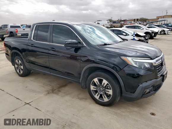 2019 Honda Ridgeline RTL-T with VIN 5FPYK2F65KB002634, listed as a Copart auction lot 47598885 with 65,550 mi miles and Salvage title. Bid and sale history available at DreamBid. Image 4.