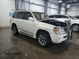 2000 Lexus LX 470 with VIN JT6HT00W9Y0109333, listed as a Copart auction lot 47589965 with 261,766 mi miles and Salvage Title. Bid and sale history available at DreamBid. Image 4.