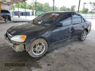 2001 Honda Civic EX with VIN 1HGES26761L058387, listed as a Copart auction lot 59589255 with 181,831 mi miles and Salvage title. Bid and sale history available at DreamBid. Image 1.