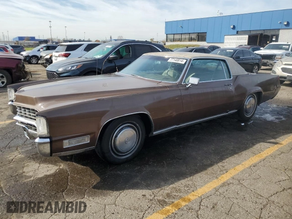 1968 Cadillac Eldorado z VIN H8253350, wystawiony jako Copart lot #77140814 z przebiegiem 89 242 mil mil oraz Czysty tytuł • Clean title. Historia ofert i sprzedaży dostępna na DreamBid. Obrazek 1.