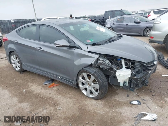 2013 Hyundai Elantra Limited with VIN 5NPDH4AEXDH451649, listed as a IAAI auction lot 41691494 with 124,827 mi miles and . Bid and sale history available at DreamBid. Image 1.