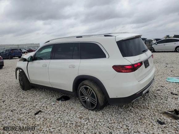 2024 Mercedes-Benz GLS with VIN 4JGFF5KE8RB125341, listed as a Copart auction lot 43917165 with 17,544 mi miles and Salvage Title. Bid and sale history available at carsss.com. Image 2.