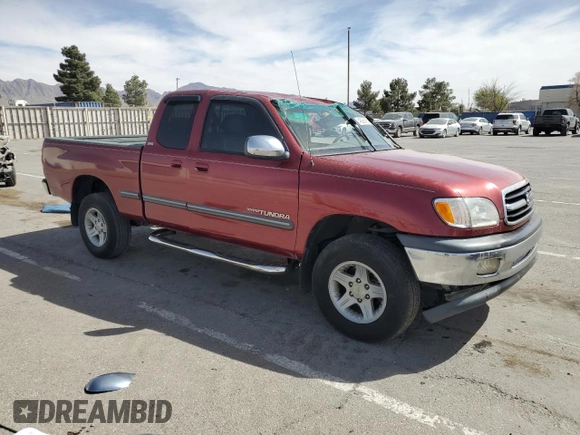 2000 Toyota Tundra SR5 with VIN 5TBBT4414YS030047, listed as a Copart auction lot 49096455 with Not Provided miles and Salvage Title. Bid and sale history available at DreamBid. Image 4.