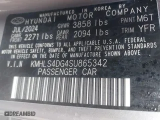 2025 Hyundai Elantra SEL Convenience with VIN KMHLS4DG4SU865342, listed as a IAAI auction lot 41953695 with 12,201 mi miles. Bid and sale history available at carsss.com. Image 9.