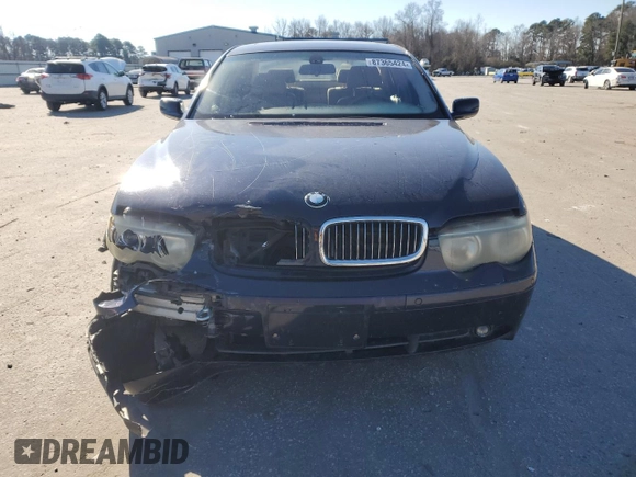 2003 BMW 7 Series 745i z VIN WBAGL63433DP63566, wystawiony jako Copart lot #87365424 z przebiegiem 167 697 mil mil oraz Szkoda całkowita • Salvage title. Historia ofert i sprzedaży dostępna na DreamBid. Obrazek 5.
