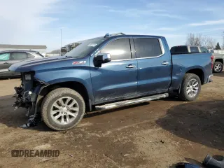2021 Chevrolet Silverado 1500 LTZ with VIN 3GCUYGET0MG132005, listed as a Copart auction lot 49079175 with 90,246 mi miles and Salvage Title. Bid and sale history available at DreamBid. Image 1.
