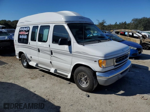 2000 Ford Econoline Cargo with VIN 1FDRE14W8YHC03112, listed as a Copart auction lot 43219225 with 177,781 mi miles and Salvage Title. Bid and sale history available at carsss.com. Image 4.