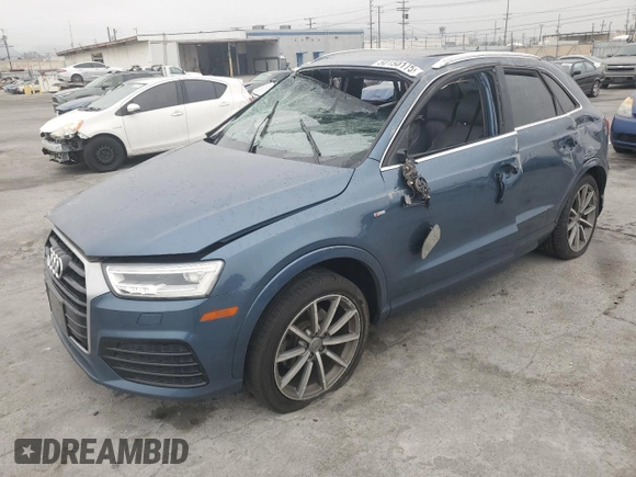 2018 Audi Q3 Premium Plus with VIN WA1HCCFS2JR007320, listed as a Copart auction lot 50150175 with 70,096 mi miles and Salvage Title. Bid and sale history available at carsss.com. Image 1.