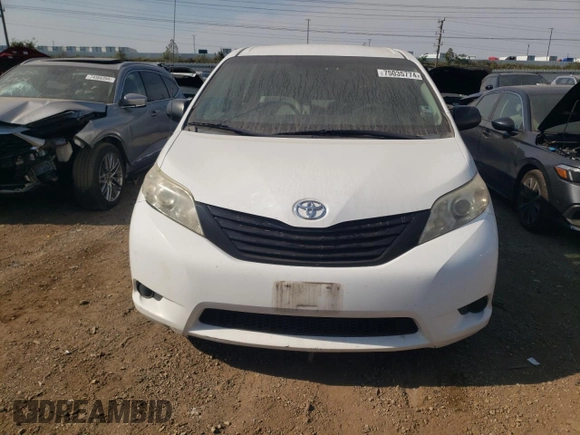 2013 Toyota Sienna L with VIN 5TDZK3DC7DS330924, listed as a Copart auction lot 75035774 with 153,550 mi miles and Salvage Title. Bid and sale history available at carsss.com. Image 5.