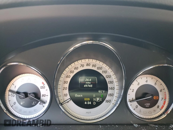 2014 Mercedes-Benz GLK 350 with VIN WDCGG5HBXEG255390, listed as a Copart auction lot 73365014 with 49,745 mi miles and Salvage Title. Bid and sale history available at DreamBid. Image 9.