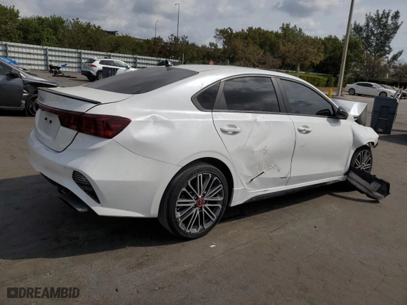 2022 Kia Forte GT with VIN 3KPF44ACXNE443575, listed as a Copart auction lot 50357865 with 42,527 mi miles and Non Repairable. Bid and sale history available at carsss.com. Image 3.