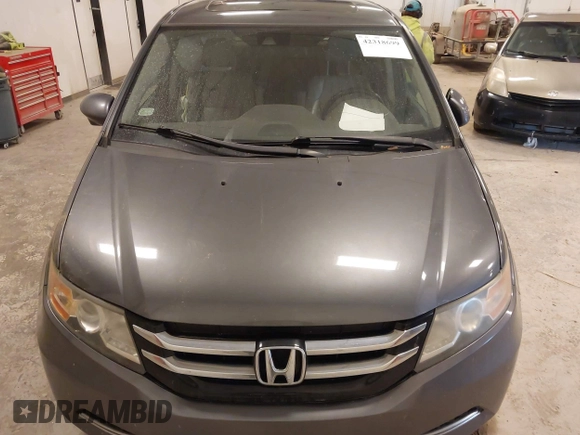 2014 Honda Odyssey EX-L with VIN 5FNRL5H67EB056983, listed as a IAAI auction lot 42318699 with 256,267 mi miles and . Bid and sale history available at DreamBid. Image 12.