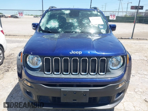 2017 Jeep Renegade Latitude with VIN ZACCJABB0HPG37040, listed as a IAAI auction lot 42082007 with 56,401 mi miles and . Bid and sale history available at DreamBid. Image 6.