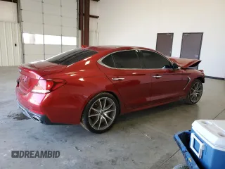 2019 Genesis G70 3.3T Advanced with VIN KMTG74LE1KU027679, listed as a Copart auction lot 61266494 with 0 mi miles and Salvage Title. Bid and sale history available at carsss.com. Image 3.