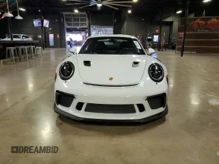 2019 Porsche 911 GT3 RS with VIN WP0AF2A94KS165326, listed as a Copart auction lot 76881844 with 9,991 mi miles and Salvage Title. Bid and sale history available at DreamBid. Image 2.