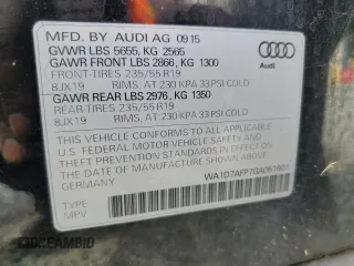 2016 Audi Q5 Premium Plus with VIN WA1D7AFP7GA051601, listed as a Copart auction lot 53721425 with 108,465 mi miles and Salvage title. Bid and sale history available at DreamBid. Image 15.