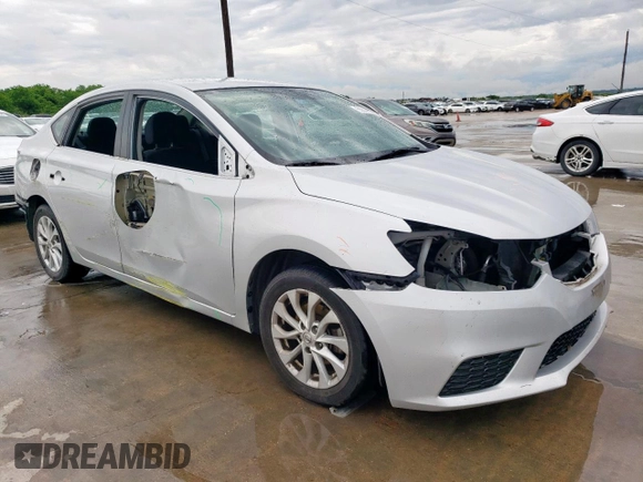 2019 Nissan Sentra SV with VIN 3N1AB7AP0KL613084, listed as a Copart auction lot 55514075 with 115,051 mi miles and Salvage Title. Bid and sale history available at DreamBid. Image 4.