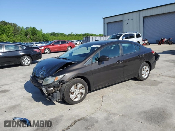 2014 Honda Civic LX z VIN 2HGFB2F54EH533010, wystawiony jako Copart lot #52859605 z przebiegiem 81 051 mil mil oraz Szkoda całkowita • Salvage title. Historia ofert i sprzedaży dostępna na DreamBid. Obrazek 1.