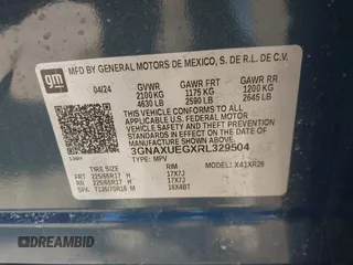 2024 Chevrolet Equinox LT with VIN 3GNAXUEGXRL329504, listed as a IAAI auction lot 42043209 with 7,000 mi miles and . Bid and sale history available at DreamBid. Image 9.