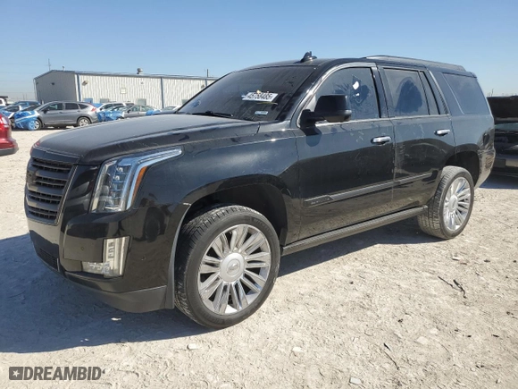 2017 Cadillac Escalade Platinum with VIN 1GYS3DKJ7HR400149, listed as a Copart auction lot 45758485 with 0 mi miles and Salvage Title. Bid and sale history available at carsss.com. Image 1.