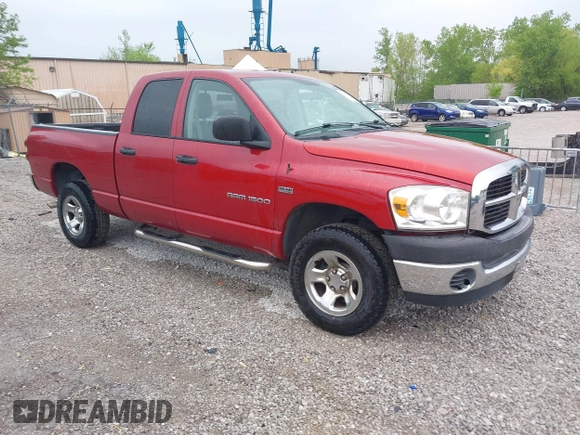 2007 Dodge 1500 SLT with VIN 1D7HU18297J609097, listed as a IAAI auction lot 42059868 with 34,884 mi miles. Bid and sale history available at carsss.com. Image 1.