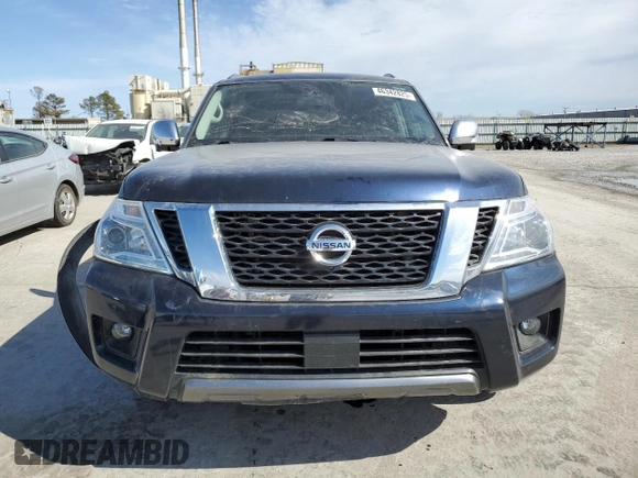 2019 Nissan Armada SL with VIN JN8AY2ND6K9090410, listed as a Copart auction lot 46342825 with 106,930 mi miles and Salvage Title. Bid and sale history available at carsss.com. Image 5.
