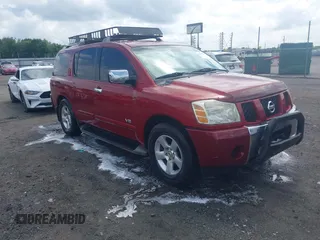 2007 Nissan Armada SE z VIN 5N1BA08AX7N720188, wystawiony jako IAAI lot #42211544 z przebiegiem 252 587 mil mil oraz . Historia ofert i sprzedaży dostępna na DreamBid. Obrazek 1.