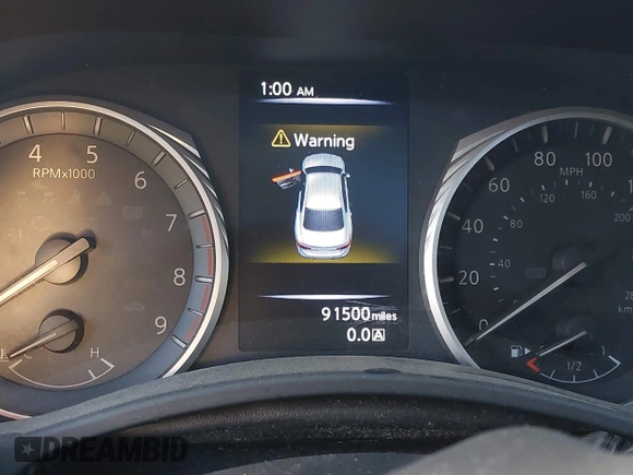2018 Infiniti Q50 Red Sport 400 with VIN JN1FV7AP3JM461528, listed as a IAAI auction lot 41152839 with 91,500 mi miles and . Bid and sale history available at DreamBid. Image 7.