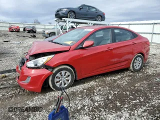 2016 Hyundai Accent SE with VIN KMHCT4AE7GU966849, listed as a Copart auction lot 44311155 with 129,176 mi miles and Salvage Title. Bid and sale history available at carsss.com. Image 1.
