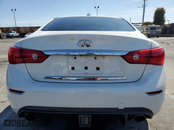 2015 Infiniti Q50 Premium with VIN JN1BV7AP7FM337221, listed as a Copart auction lot 50539345 with 113,075 mi miles and Salvage Title. Bid and sale history available at DreamBid. Image 6.