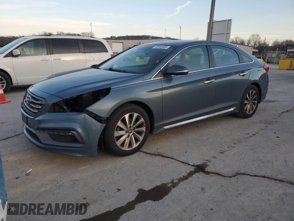 2016 Hyundai Sonata Sport with VIN 5NPE34AF5GH426562, listed as a Copart auction lot 46940005 with 117,519 mi miles and Clean Title. Bid and sale history available at DreamBid. Image 1.