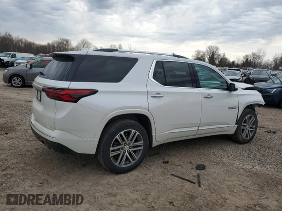 2023 Chevrolet Traverse High Country with VIN 1GNEVNKW8PJ318742, listed as a Copart auction lot 53361995 with 26,687 mi miles and Salvage title. Bid and sale history available at DreamBid. Image 3.