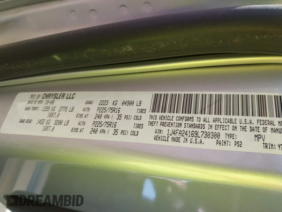 2009 Jeep Wrangler X с VIN 1J4FA24169L730300, выставлен на аукционе IAAI как лот 41920072 с пробегом 112 224 миль миль и . История ставок и продаж доступна на DreamBid. Изображение 9.