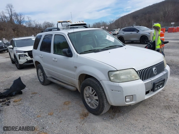 2005 Mercury Mariner Luxury with VIN 4M2CU57165DJ33059, listed as a IAAI auction lot 41675851 with 222,375 mi miles. Bid and sale history available at carsss.com. Image 1.