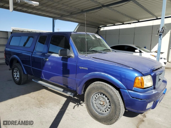 2004 Ford Ranger XL with VIN 1FTYR14U34PA36032, listed as a Copart auction lot 43769395 with 121,287 mi miles and Salvage Title. Bid and sale history available at carsss.com. Image 4.